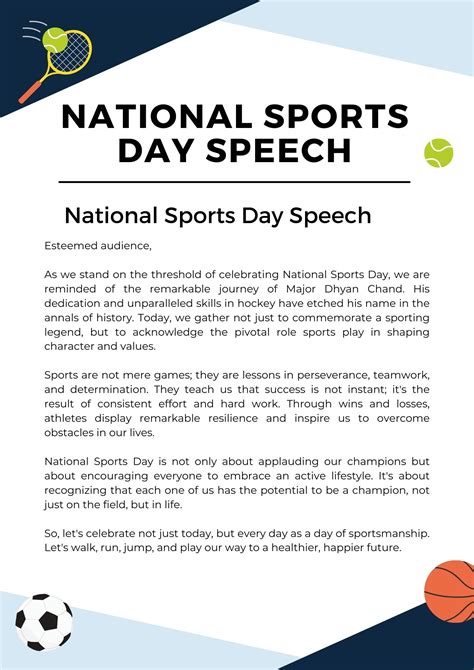 National Sports Day Speech Long Short Speech 100 To 1000 Words