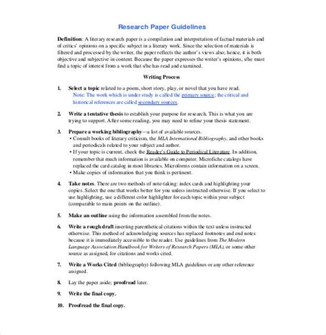 Use these general guidelines to format the paper: 8+ Research Paper Outline Templates - Free Sample, Example, Format Download! | Free & Premium ...