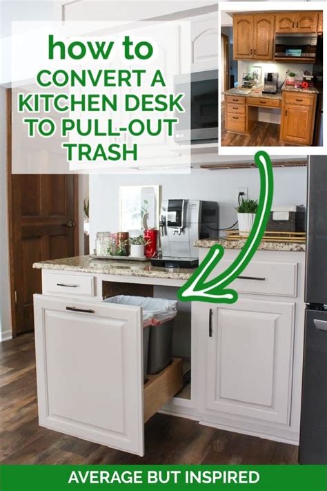 How To Convert A Kitchen Desk Into Pull Out Trash