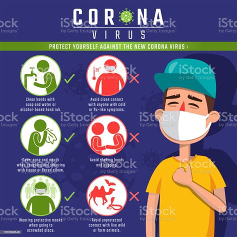 Protect From The New Corona Virus Stock Illustration