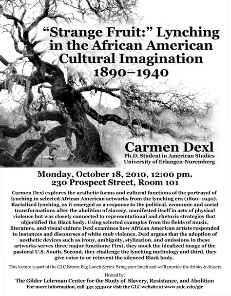Strange Fruit Lynching In The African American Cultural