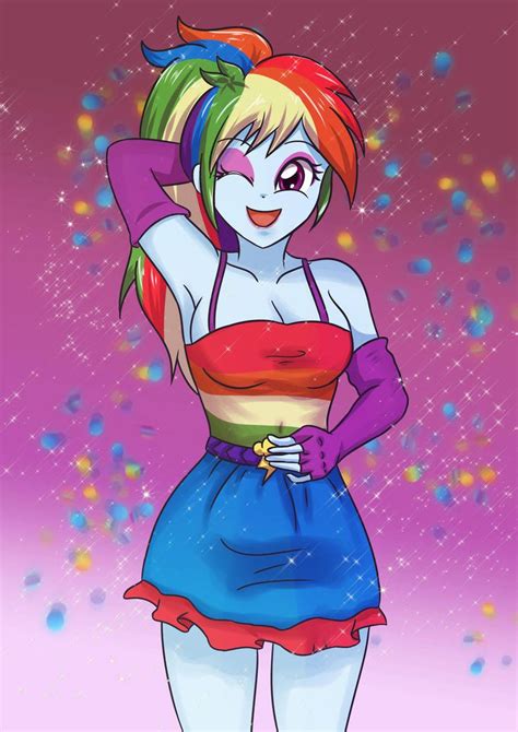 Rainbow Dash Pretty By Sumin6301 In 2020 Cartoon Girl Hot Rainbow