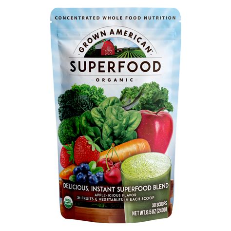 Grown American Superfood 31 Organic Whole Fruits And Vegetables