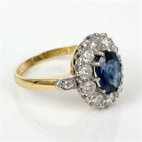 Buy Antique Untreated Sapphire And Diamond Engagement Ring Sold Items