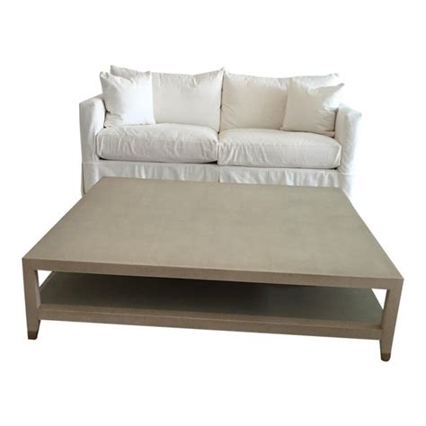 Look through shagreen coffee table pictures in different colors and styles. Restoration Hardware Shagreen Square Coffee Table | Chairish