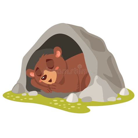 Bear Sleeping Cave Winter Stock Illustrations 21 Bear Sleeping Cave