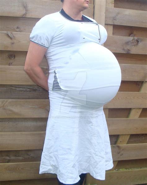 Pregnant In White By Pretendingpregnant On Deviantart