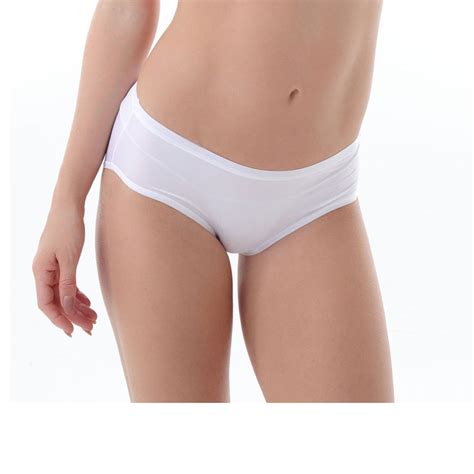 Miaoersidai Middle Waist White Briefs Women Solid Comfortable Panties