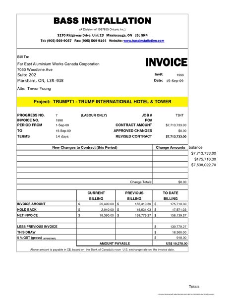 Quickbooks Invoice Template For Word —