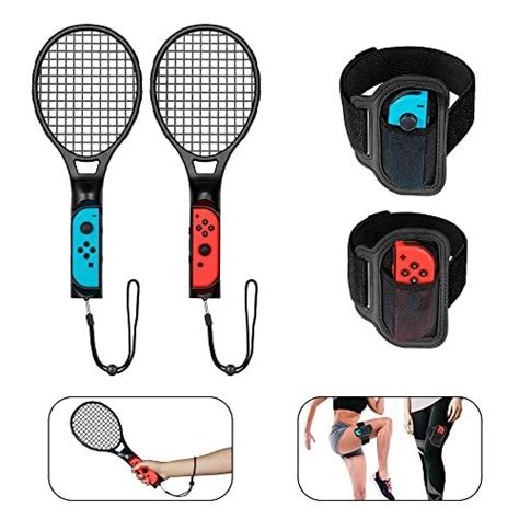 2 Pack Longer Leg Straps 2 Pack Tennis Rackets For Nintendo Switch