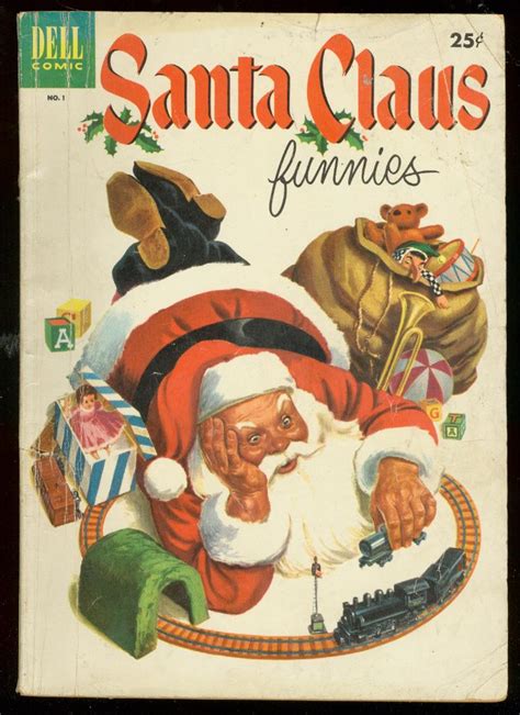 Santa Claus Funnies 1 1952 Dell Giant Christmas Carol Vg Very Good Softcoverpaperback 1952