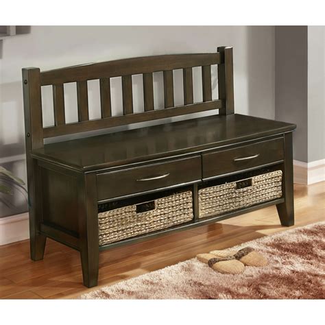 Simpli Home Williamsburg Wood Storage Entryway Bench With Drawers And