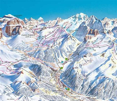 Apt val di fassa informazioni, disponibilità e servizi. Canazei - Belvedere Piste Map | Plan of ski slopes and ...
