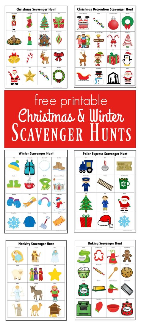 Christmas Scavenger Hunt Free Printables