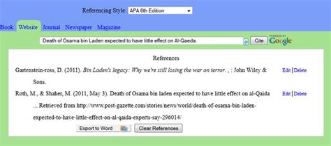 Apa Format Generator For Website Apa Citation Generator Free