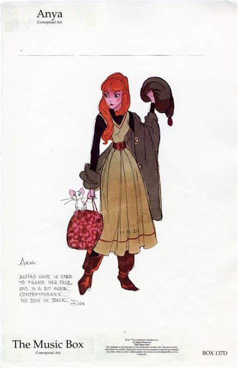 Traditionalanimation On Twitter Early Character Designdevelopment For Anya From Anastasia