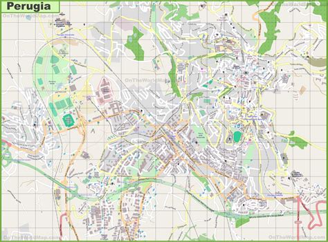 Large Detailed Map Of Perugia