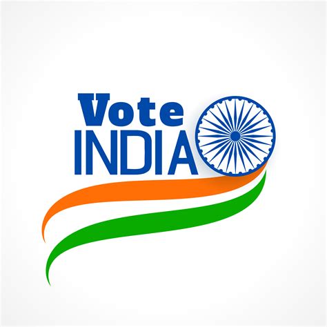 Indian Election Banner With Tri Color Flag Download Free Vector Art