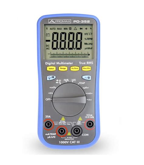 Promax Pd 350 True Rms Digital Multimeter 750vac1000vdc 40 Hz To 10