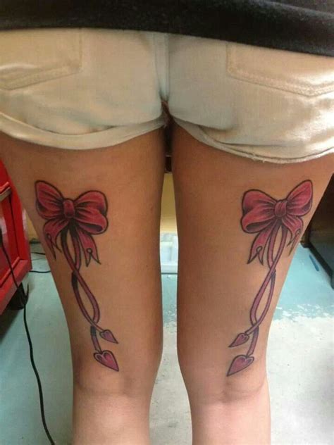 Bows On Back Of Legs Tattoo By Travis Wade At Tattoos Forever For An Appointment Call 850 244