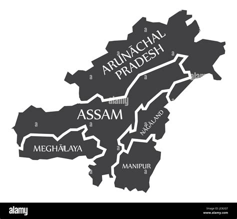 Arunachal Pradesh Assam Nagaland Meghalaya Manipur Map