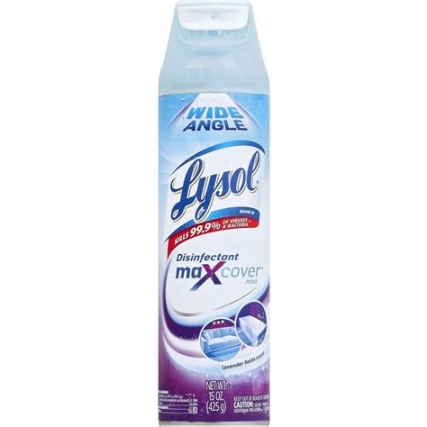 Lysol Max Cover Disinfectant Mist Lavender Field 2x Wider Coverage15 Oz Pack Of 2 Walmart