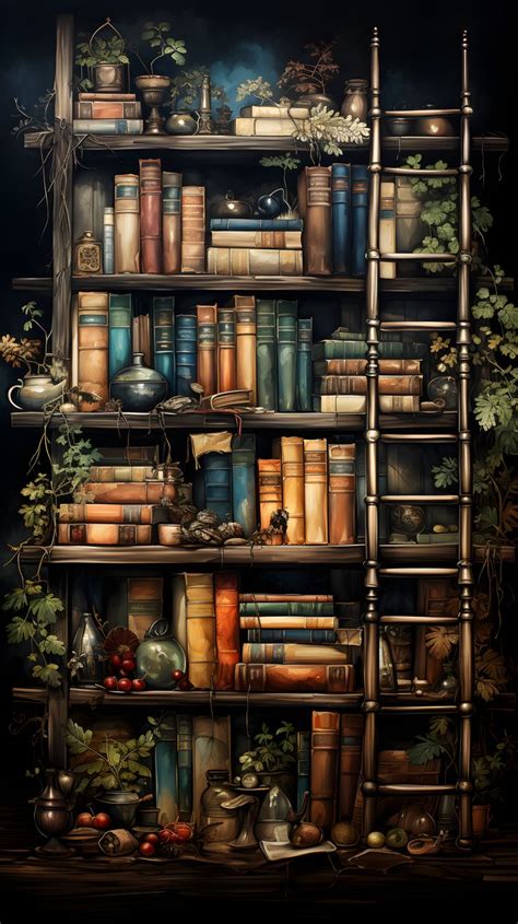 Enchanting Book Haven A Dreamy Escape Book Wallpaper Art Wallpaper