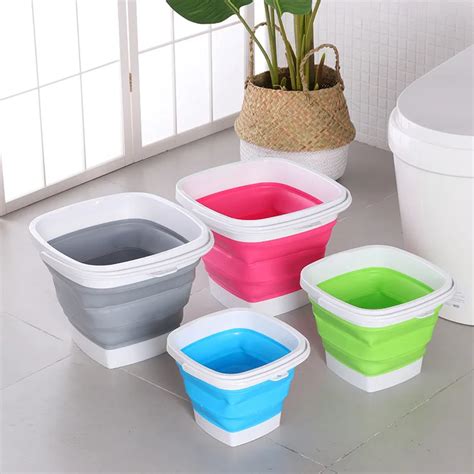 2019 Portable Light Weight Foldable Silicone Collapsible Bucket Buy