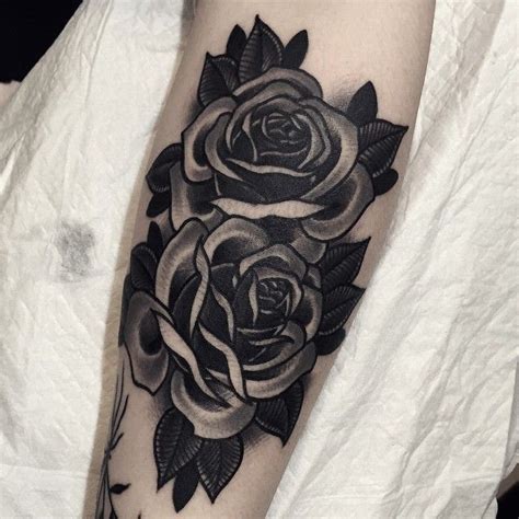 Rosetattoo 🌹 Blackwork Rose Tattoo Flower Tattoo Sweet Tattoos