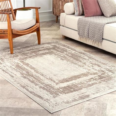 Nuloom 9 X 12 Light Brown Indoor Abstract Area Rug In The Rugs