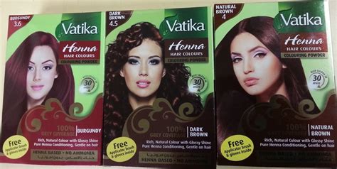 Tinte Natural Para El Cabello Henna Vatika Hair Colours 119400