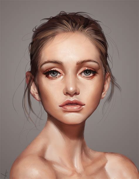 A Beautiful Face Victor Lozada Digital Painting Portrait Digital Portrait Portrait