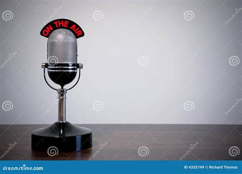 Retro Desk Microphone Stock Image Image Of Design Classic 4335749