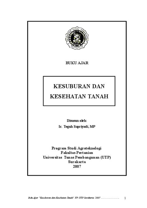 Download laporan pengelolaan air universitas sebelas maret surakarta.pdf. Kesehatan Tanah Pdf : Penggunaan Peta Kesuburan Dan Kesehatan Tanah Untuk Pertanian ...