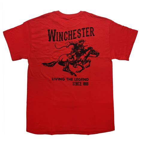Official Licensed Mens Graphic Tee Winchester Vintage Cowboy Rider T