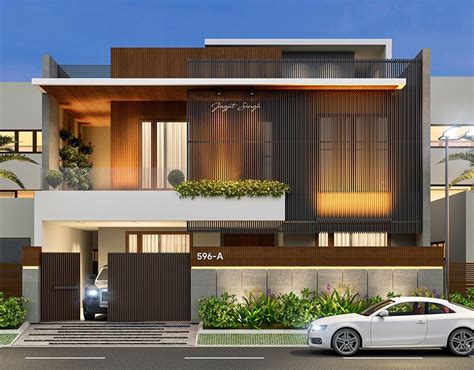 Renders Exterior On Behance Modern Architecture House Bungalow House