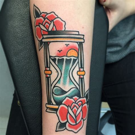 Traditional Hourglass Tattoo Hours Pass Through Me By Jim Sylvia At