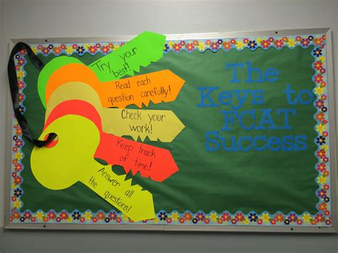 Keys To Success On The Fcat Bulletin Board School Board Decoration