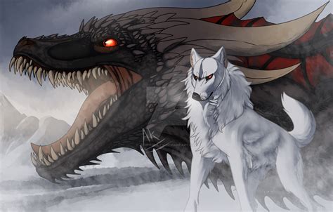 Fanart Friday The Dragon And The Wolf By Jumpy Joltik On Deviantart
