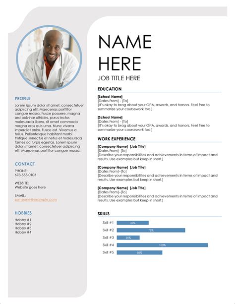 Cv Template Word Physician Medical Resume Template Word Professional