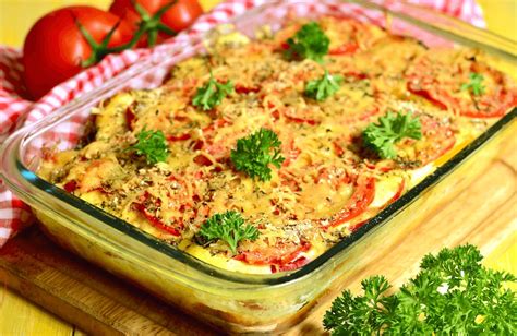 Creamy vegetable casserole is a classic holiday dinner recipe! Tomato Vegetable Casserole Recipe | SparkRecipes
