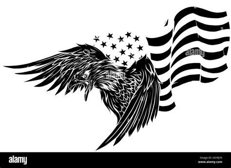 American Eagle Tattoo Black And White