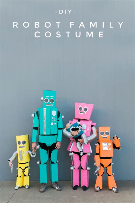 Now you can draw out the rest of the right side based on how thick you want it to be. DIY ROBOT FAMILY COSTUME - Tell Love and Party