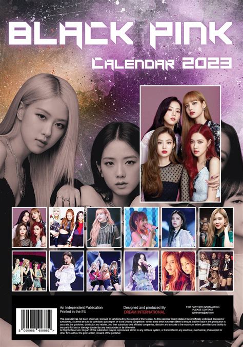 Blackpink Calendar 2023 In 2022 Contact Print Pink Calendar Wall