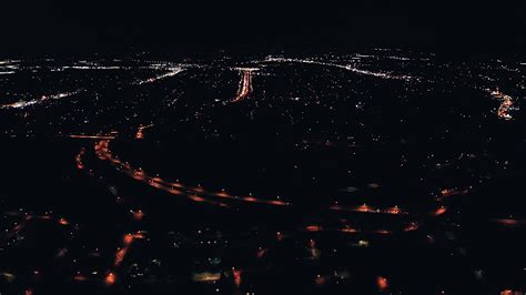 Aerial View Of Cityscape At Night · Free Stock Video