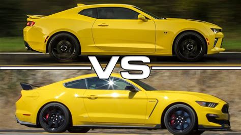 2016 Chevrolet Camaro Ss Vs 2016 Ford Mustang Shelby Gt350r Youtube