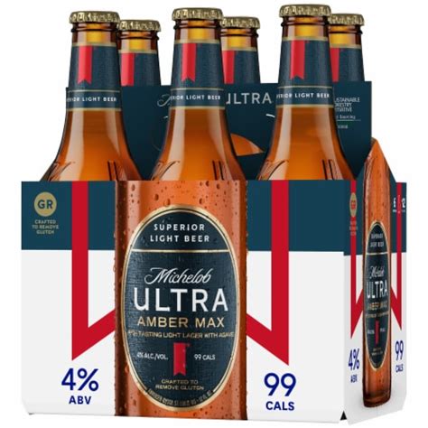 Michelob Ultra Amber Max Light Beer 6 Pk 12 Fl Oz Smiths Food And