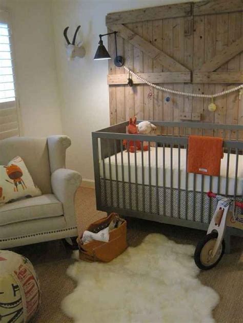 Barn Door Orange Nursery Boy Nursery Nursery Inspiration
