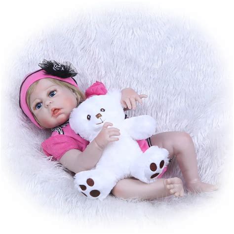 Inch Npk Cm Soft Silicone Reborn Baby Doll Girl Toys Lifelike Babies Boneca Full Vinyl
