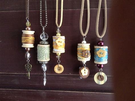 Wooden Spool Necklaces Wooden Spool Crafts Spool Crafts